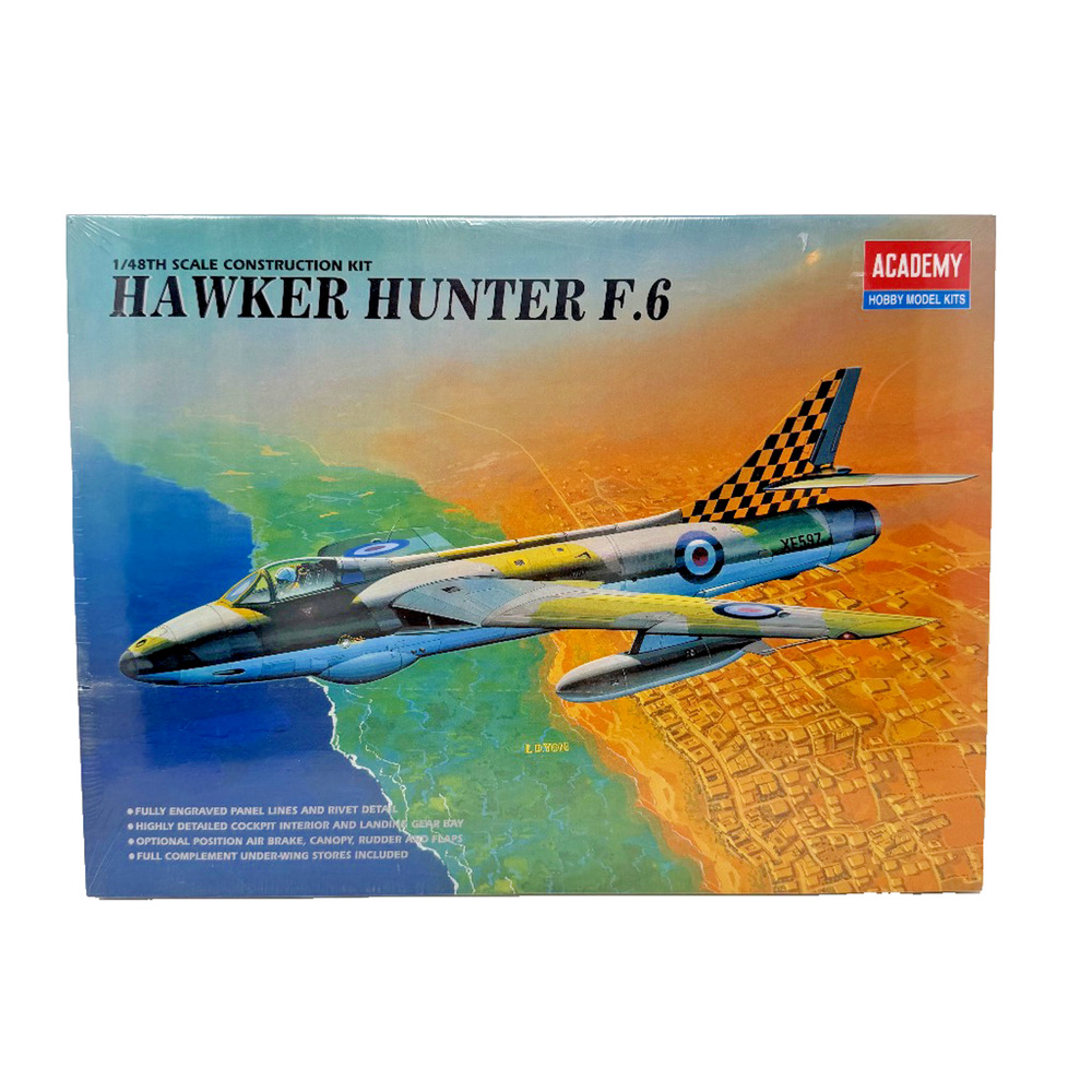 Academy 1/48 Hawker Hunter F.6 #2164 Plastic Model Kit Sealed